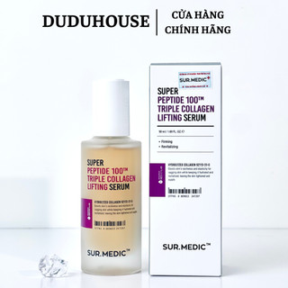 Tinh Chất Trẻ Hoá, Tái Tạo Da Sur.medic+ Super Peptide 100tm Collagen Lifting Serum 50ml Duduhouse
