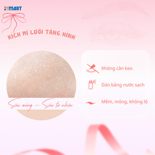 Miếng dán kích mí lưới tàng hình, kích mí tròn đều, phù hợp mọi dáng mắt, không lộ.