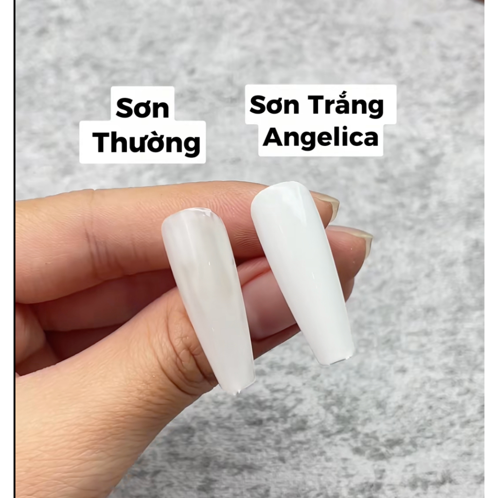 Sơn Trắng Siêu Cấp Chuẩn Màu Cao Cấp Angelica Chai 20g Tăng Độ Bóng Tuyệt Đối ANG-SGT