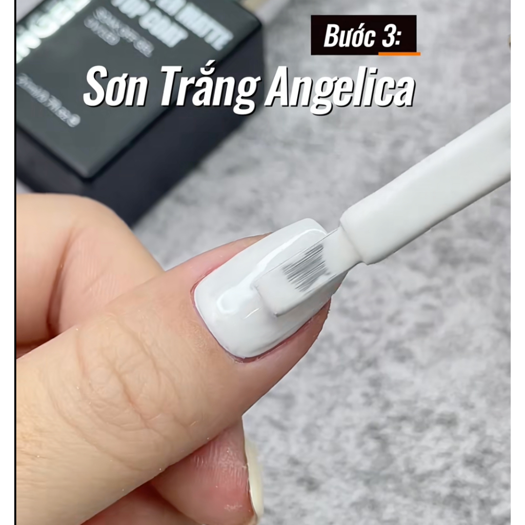 Sơn Trắng Siêu Cấp Chuẩn Màu Cao Cấp Angelica Chai 20g Tăng Độ Bóng Tuyệt Đối ANG-SGT