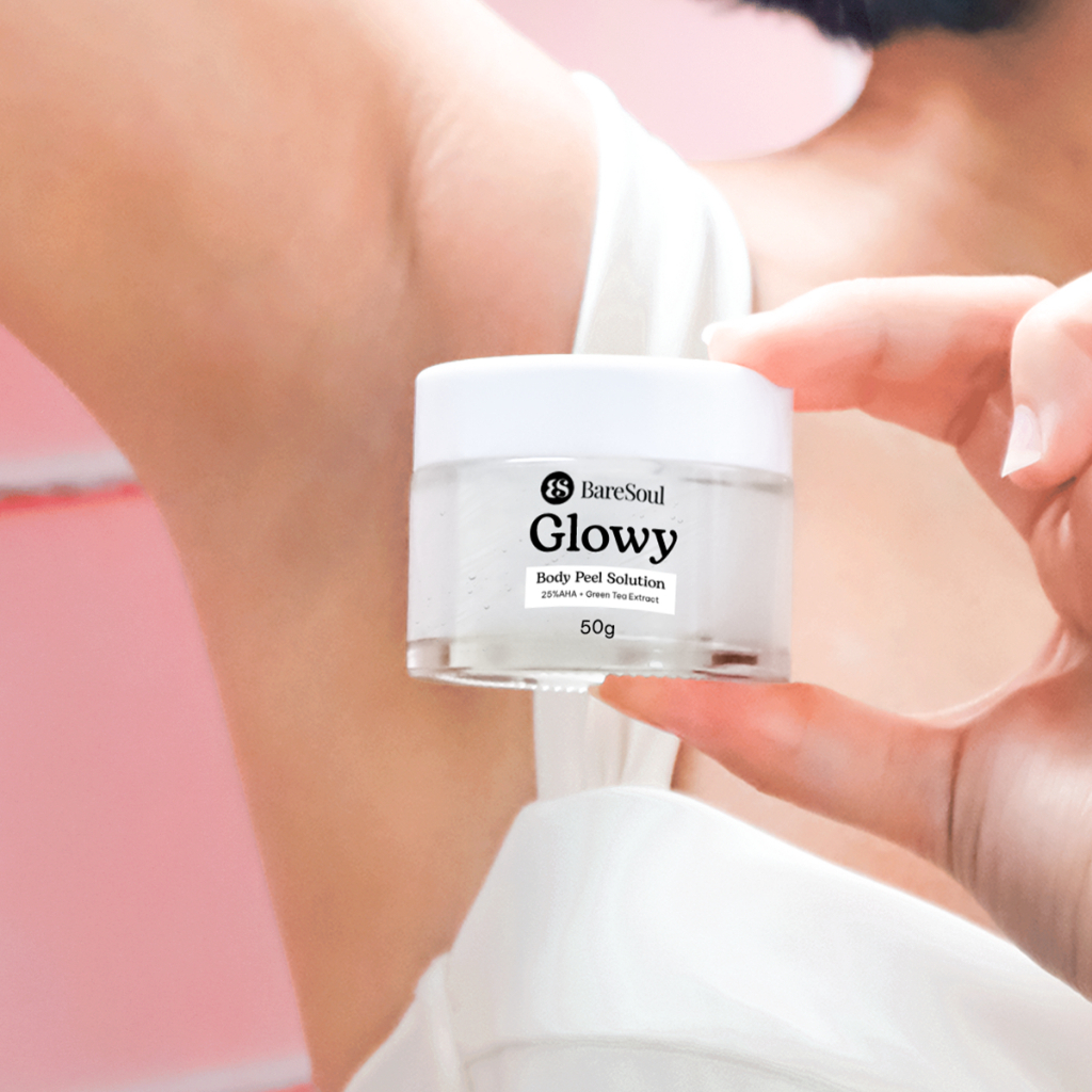 Ảnh Peel da giúp làm sáng, giảm thâm mông, nách, đầu gối, khuỷu tay AHA 25% BareSoul Glowy Body Peel 50g 2