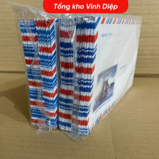 Túi 100 phong bì thư phong bì bưu điện loại đẹp có keo dán