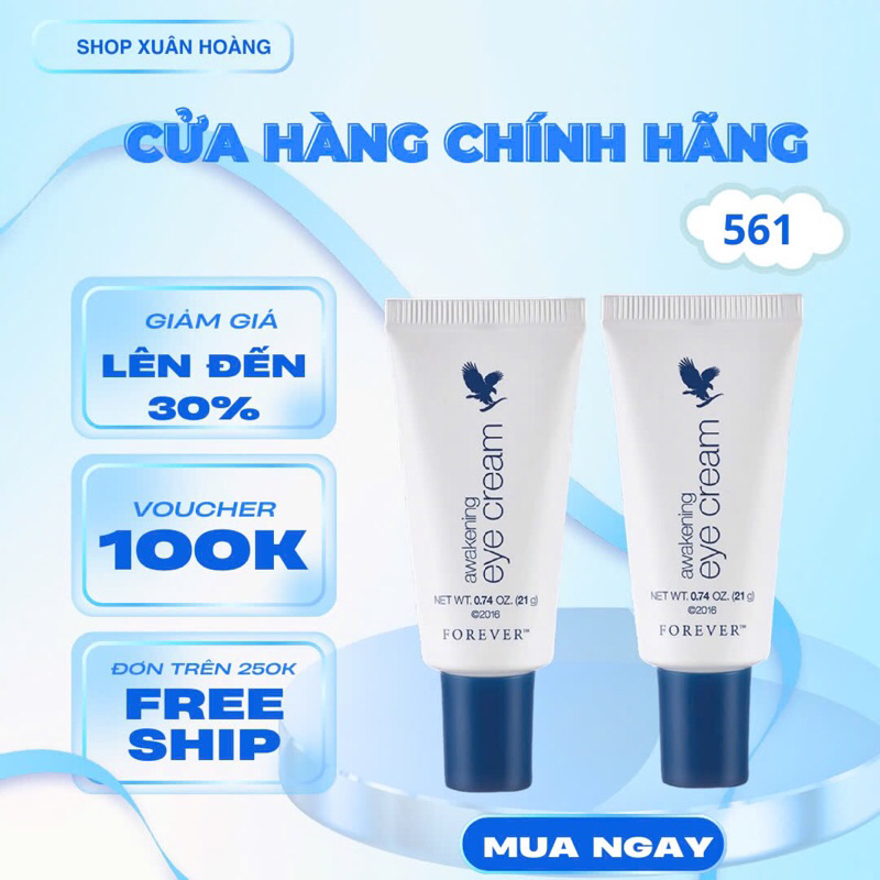 Kem Dưỡng Mắt Lô Hội #561Flp. Awakening Eye Cream. Giảm Bọng Mắt, Quầng Thâm, Nếp Nhăn Vùng Mắt. 21g