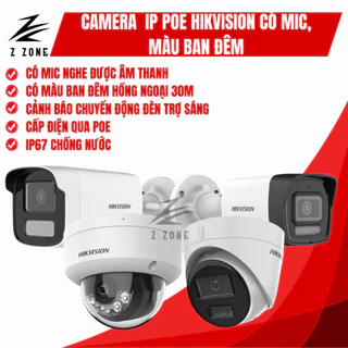 Camera IP 2MP POE HIKVISION DS-2CD1xxx series – Có Màu Ban Đêm, Có Mic Giám Sát Chất Lượng Cao