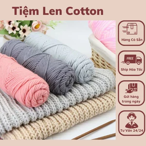 Len Cotton Love làm khăn/Len-100g(loại 1)