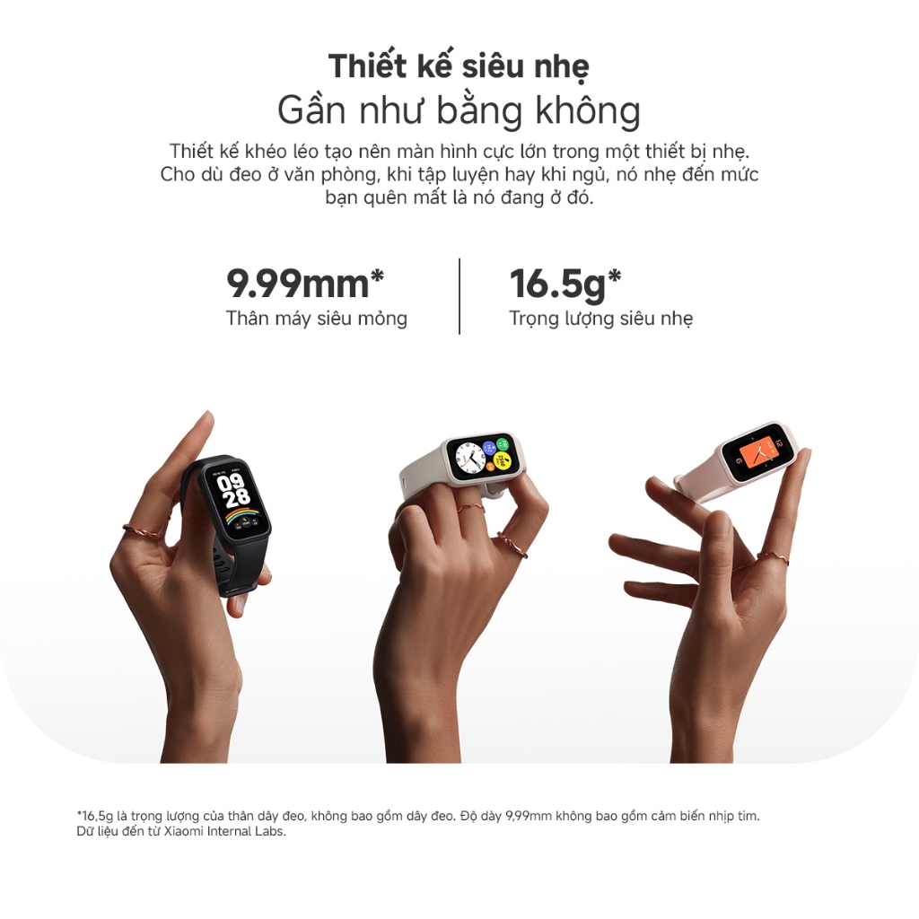Ảnh Vòng Đeo Tay Sức Khỏe Thông Minh Xiaomi Smart Band 8 / Band 9 ACTIVE Bản Quốc tế - Hàng Chính Hãng 3