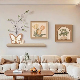 Set 3 tranh treo tường 3D( không phải kệ để đồ), tranh decor cắm hoa, tranh treo phòng khách, phòng ngủ, spa, quán cafe