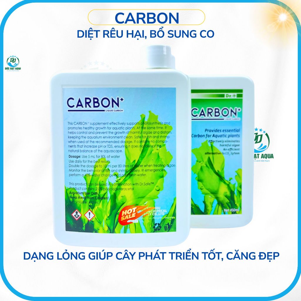 Carbon 450 mL cần thiết cho cây thủy sinh Loại bỏ tảo có hại, giải pháp thay thế hiệu quả cho CO2 5
