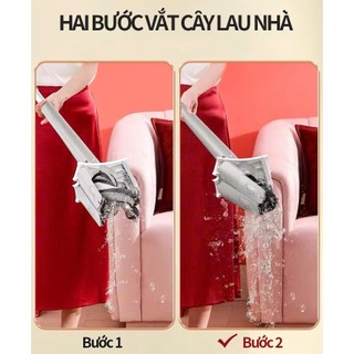 Cây lau nhà chữ X tự vắt bàn lau lớn xoay 360 độ tiện lợi chổi lau nhà 3 trong 1 lau khô đa năng cây lau nhà vắt phẳng