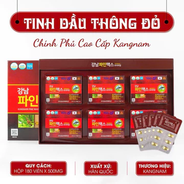 Tinh dầu thông đỏ chính phủ cao cấp Kangnam (chính hãng) Hộp 180 viên