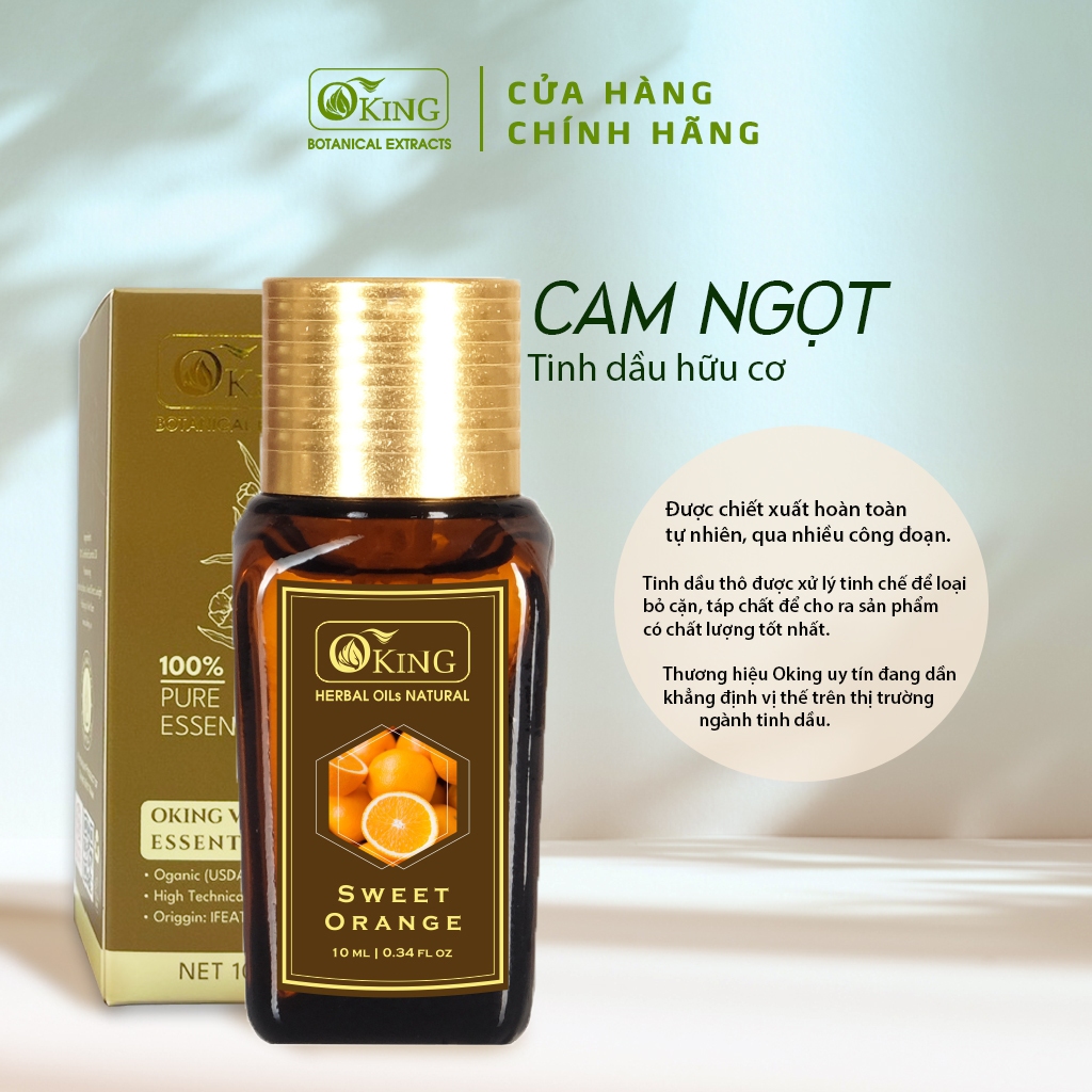 Tinh dầu Cam ngọt nguyên chất (Sweet Orange) 10ml | Oking Việt Nam
