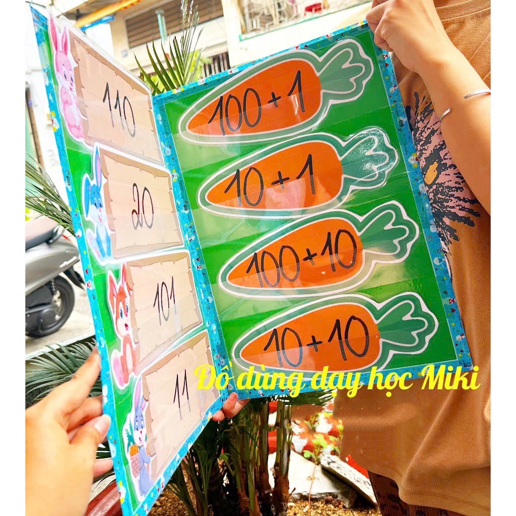BỘ BẢNG CÀI THỎ VÀ CÀ RỐT (Đồ dùng dạy học Miki)