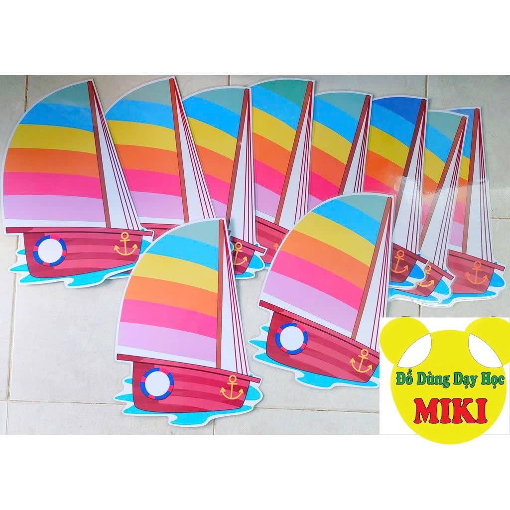 THUYỀN BUỒM SẮC MÀU HANDMADE SIZE A3 (Đồ Dùng Dạy Học Miki)