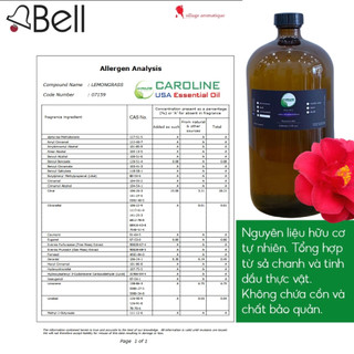 Tinh dầu nước hoa CAO CẤP CAROLINE - Big Size - Đa dạng mùi hương thơm sang chảnh của các hãng nước hoa lớn