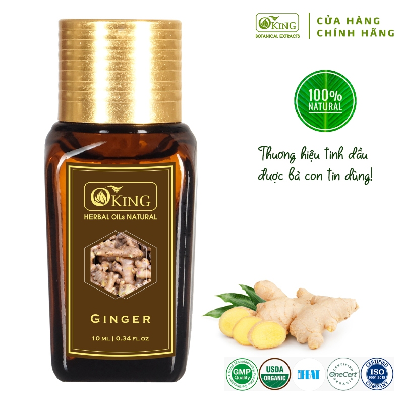 Tinh dầu Gừng (10ml) nguyên chất (Ginger) | Oking Việt Nam