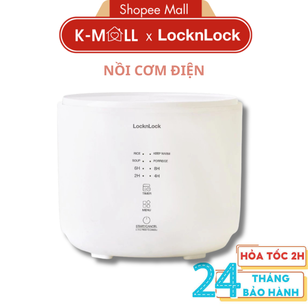 Nồi cơm điện đa chức năng Lock&Lock Bianco Donggeurami rice cooker 1L- Màu ngà EJR334IVY - K-MALL