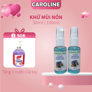 Xịt Khử Mùi Nón Bảo Hiểm CAROLINE 30ml, loại bỏ mùi khó chịu, ẩm mốc, sạch sẽ, thơm mát - Tinh Dầu Thiên Nhiên
