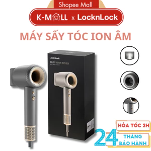 Máy sấy tóc LocknLock BLDC Hair Dryer ENA316GRY 50/60Hz 1900W, Màu Xám, kèm đầu sấy từ - K-MALL