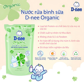 [Mẫu Mới] Nước Rửa Bình Sữa D-nee Organic Thái Lan Chính Hãng Có Tem Phụ, An Toàn Cho Bé Lucie's Mom