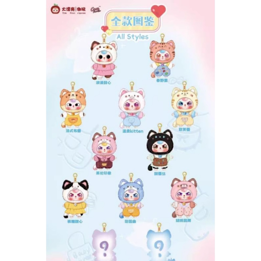 [ HÀNG MỚI-SẴN HÀNG ] Bé Ba mèo tủ đồ chính hãng blind box Bé Ba kitten wardrobe check card