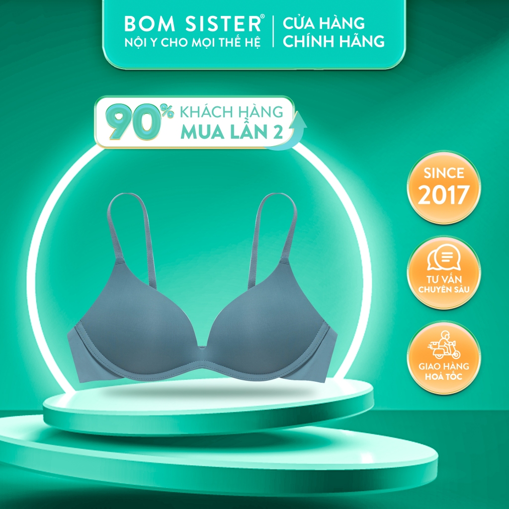 Áo Lót Không Gọng BOM SISTER A1016: Mút Mỏng, Thun Lạnh, Thoải Mái Nâng Tự Nhiên cho Học Sinh