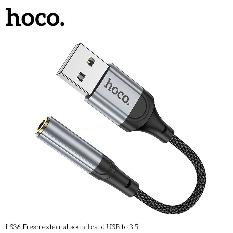 Cáp chuyển đổi Hoco LS36 ( USB/Type-C đực sang 3.5mm cái )