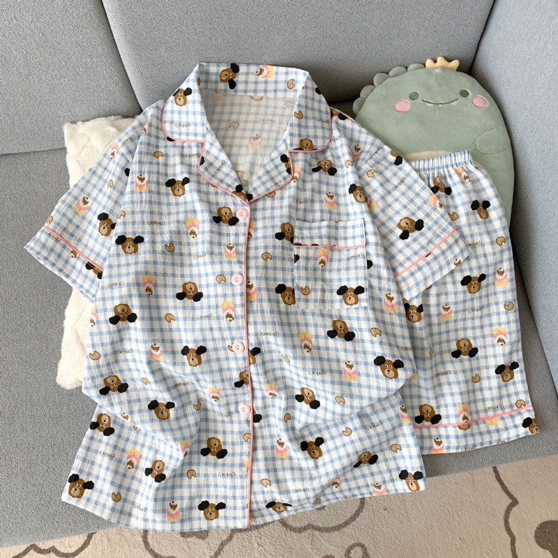 TN gấu caro xanh