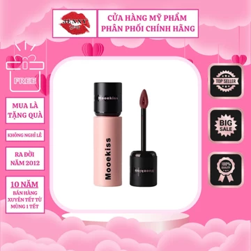 Son Kem Lì Dạng Bùn MOOEKISS Velvet Lip Mud, Son lì mịn Soft Matte Lip Cream