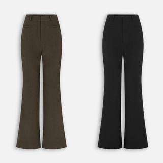 Quần ống loe OLV cạp cao tôn dáng dễ phối đồ Flare Trousers nhiều màu chất vải dày mịn ít nhăn