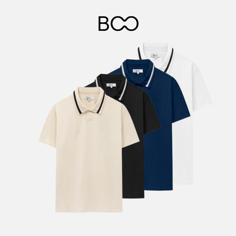 Ảnh Áo Polo BOO Unisex Dáng Regular Thêu Logo Essential Ngắn Tay Có Cổ Chất Liệu thoáng mát 1