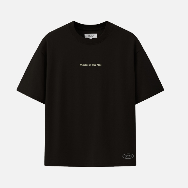 Áo Thun BOO Unisex Dáng Oversized In Logo Made In Hanoi chất liệu thoáng mát