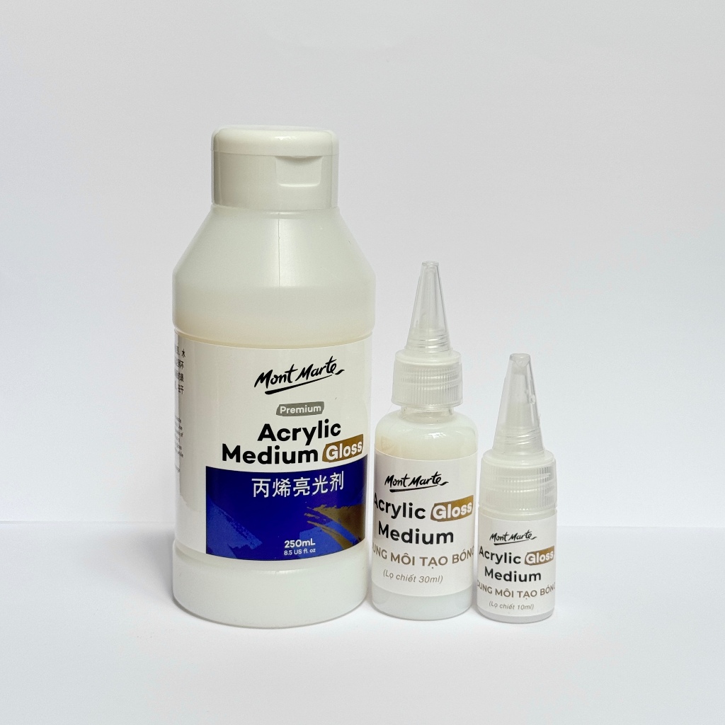 Dung Môi Pha Màu Acrylic Mont Marte COCI Dung Dịch Pha Loãng Sơn Bóng Chậm Khô Chống Đông Lọ Chiết
