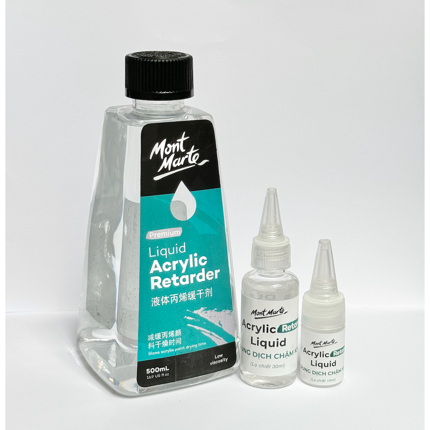 Dung Môi Pha Màu Acrylic Mont Marte COCI Dung Dịch Pha Loãng Sơn Bóng Chậm Khô Chống Đông Lọ Chiết