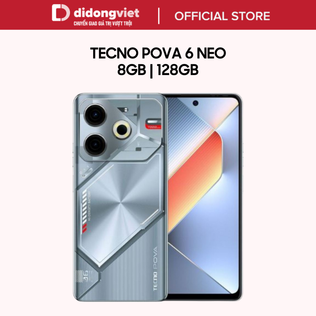 Ảnh Điện thoại TECNO POVA 6 Neo (8+8)GB | 128GB, Màn hình 6.78" - Chip MediaTek Helio G99 Ultimate - 7000 mAh | BH 13 tháng 1
