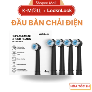 Bộ 4 Đầu Bàn Chải Điện Thay Thế LocknLock ENR626BLK_RB dành cho bàn chải điện ENR626BLK - K-MALL