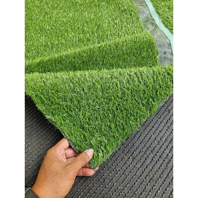 Combo 10m² (2 x 5m)  Thảm cỏ nhân tạo 2cm đế dẻo không bụi đen trải sàn, sân vườn, dán tường