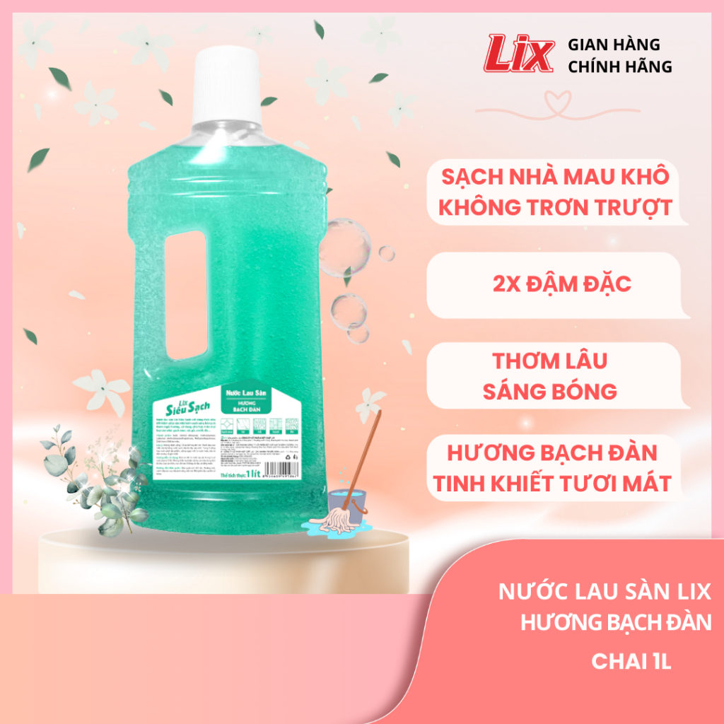 Ảnh Nước lau sàn siêu sạch hương bạch đàn, sạch nhà, thơm lâu đuổi côn trùng, phù hợp với mọi loại sàn nhà Lixco Việt Nam 2