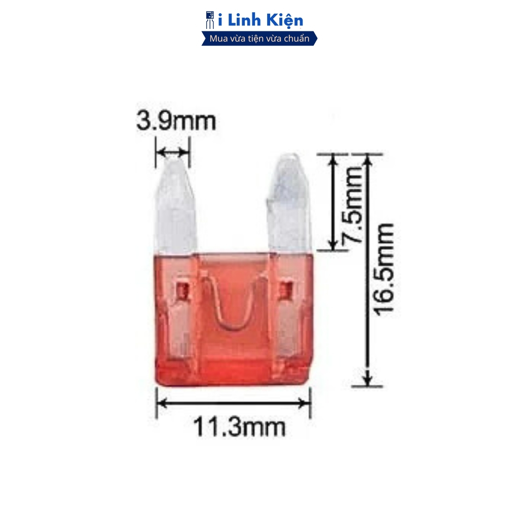 Cầu chì dẹp chân nhỏ 32V đủ các giá trị 1A - 40A cho ô tô, xe máy chính hãng ilinhkien