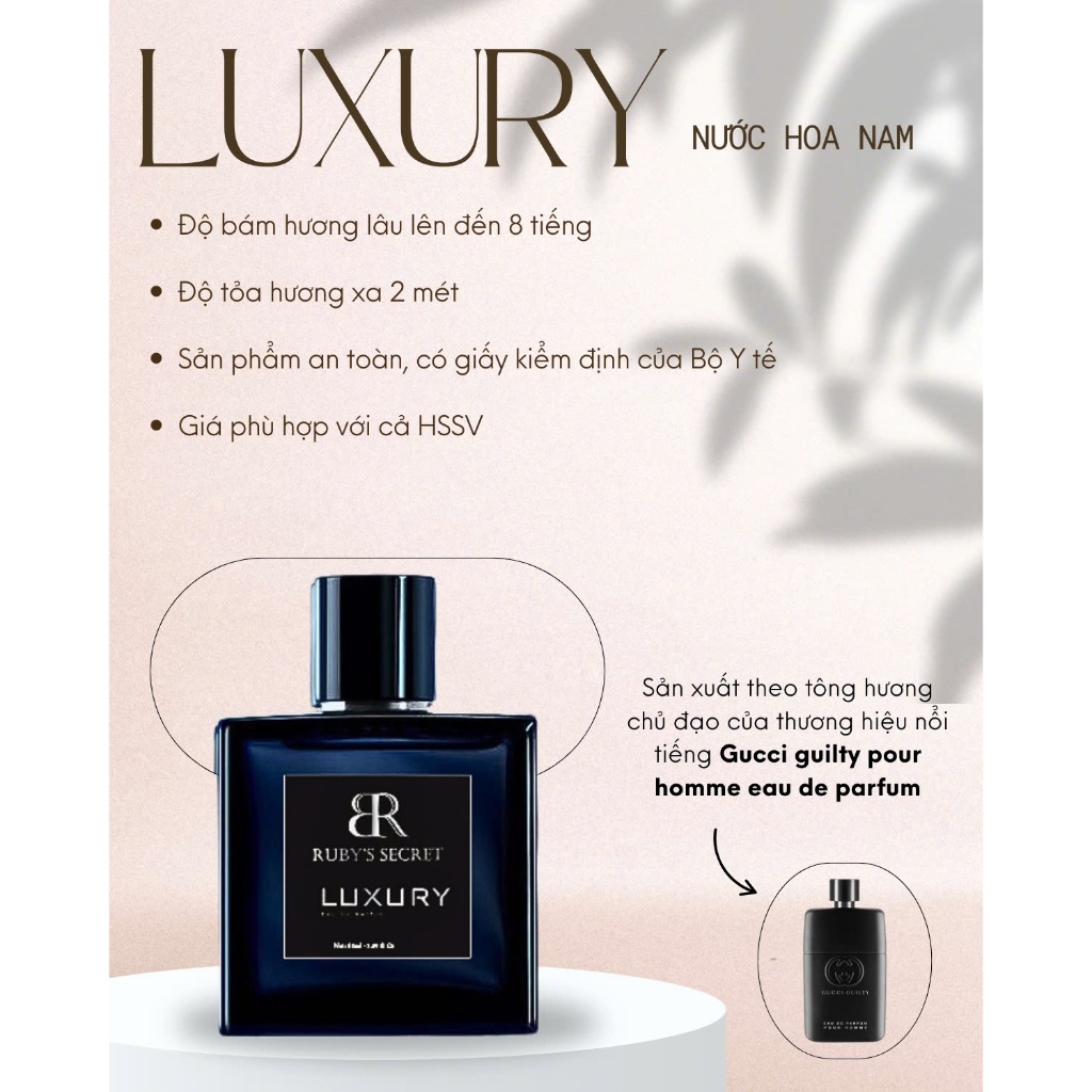 Nước hoa cao cấp Ruby's Secret Luxury, nước hoa thơm lâu, nước hoa ...