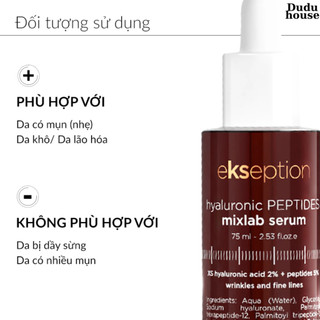 Tinh Chất Ekseption Hyaluronic Peptides Mixlab Serum Dưỡng Ẩm Và Giảm Nếp Nhăn 75ml Duduhouse