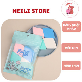 Bông Mút Trang Điểm, Mút Trang Điểm Tròn - Vuông - Oval Siêu Mềm MEILI STORE