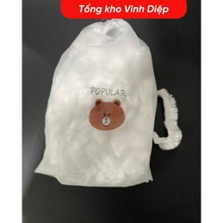 Túi gấu 100 màng bọc thực phẩm có chun co giãn, tái sử dụng được