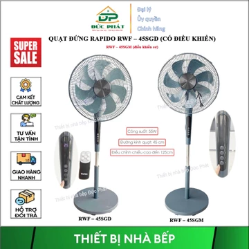 Quạt đứng Rapido Công suất 55W 7 cánh quạt điều khiển cơ - điện tử, điều khiển từ xa dễ dàng sử dụng
