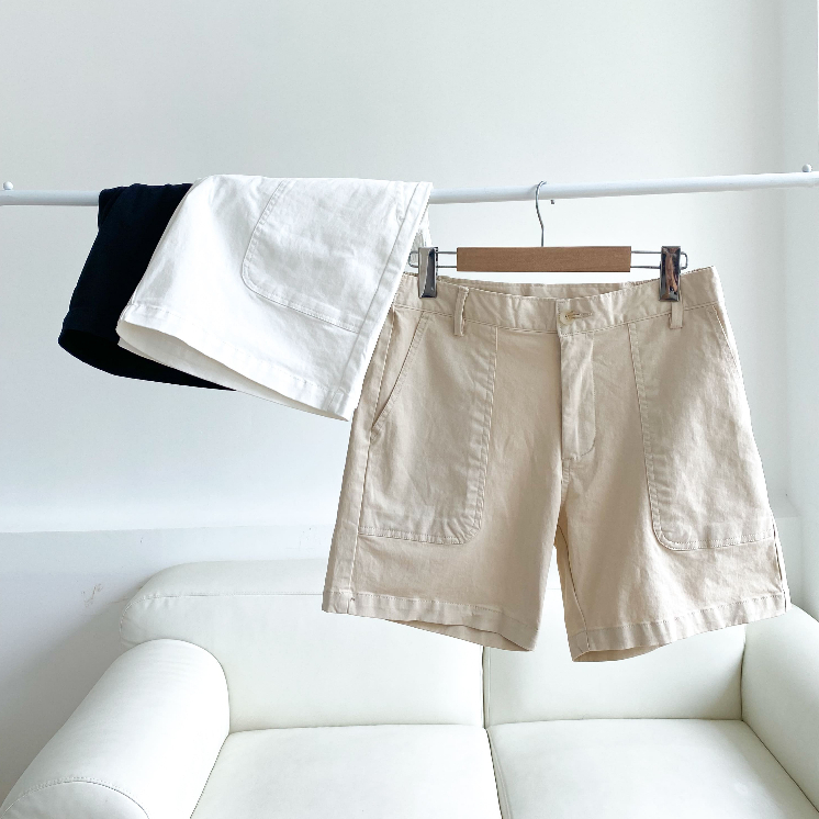 Ảnh Quần short nam KAKI phom rộng CAPMAN CLUB, quần đùi trên gối lưng đai thun co giãn, trẻ trung 1