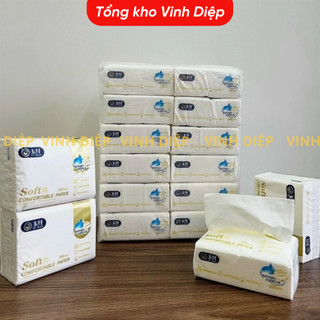 Bịch 12 Gói Giấy Ăn Gói Rút SOFT 300 Tờ Siêu Dai Trắng Đẹp