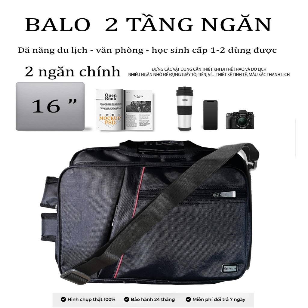 Cặp học sinh đa năng cấp 1 đến cấp 2  Dù Xốp Thái viền Mô hình thời trang M.E.N