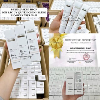 Kem Chống Nắng Biomeek BIOMEEK UVM PEACH BLOOM SPF 50+ PA++++  - Bebeauskinshop