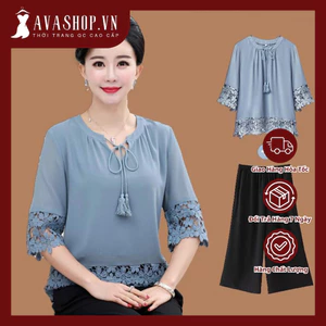 Bộ Đồ Trung Niên Cho Mẹ Giản Dị AB48