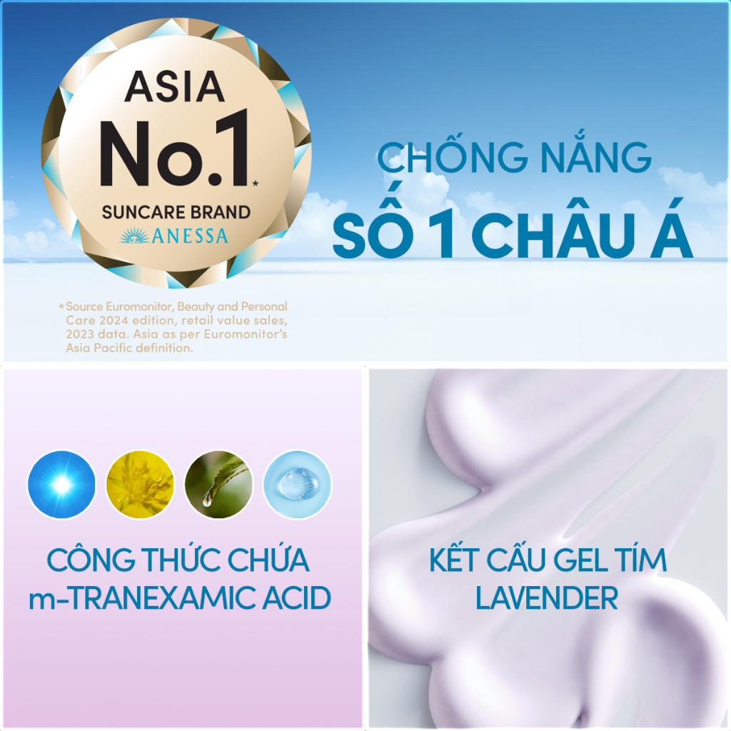 Ảnh Bộ 2 Gel chốngnắng dưỡngtrắng Brightening UV Sunscreen Gel90g&Xịt chốngnắng Anessa PerfectUV Sunscreen Skincare Spray60g 4