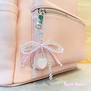 Móc Khóa Nơ Pha Lê 𝐁𝐥𝐮𝐬𝐡 𝐆𝐥𝐞𝐚𝐦 - Dây Đeo Điện Thoại - Balo -Túi Xách Xinh Xắn Handmade by IMCAREM
